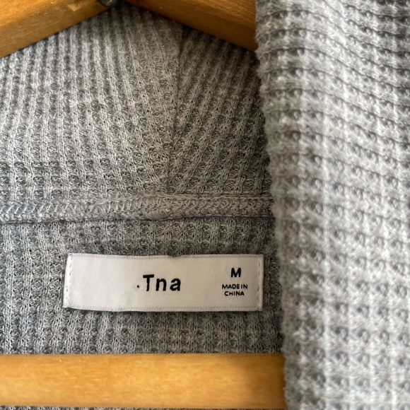 Aritzia TNA Waffle-knit Cowl Neck Long-sleeve - Picture 3 of 5